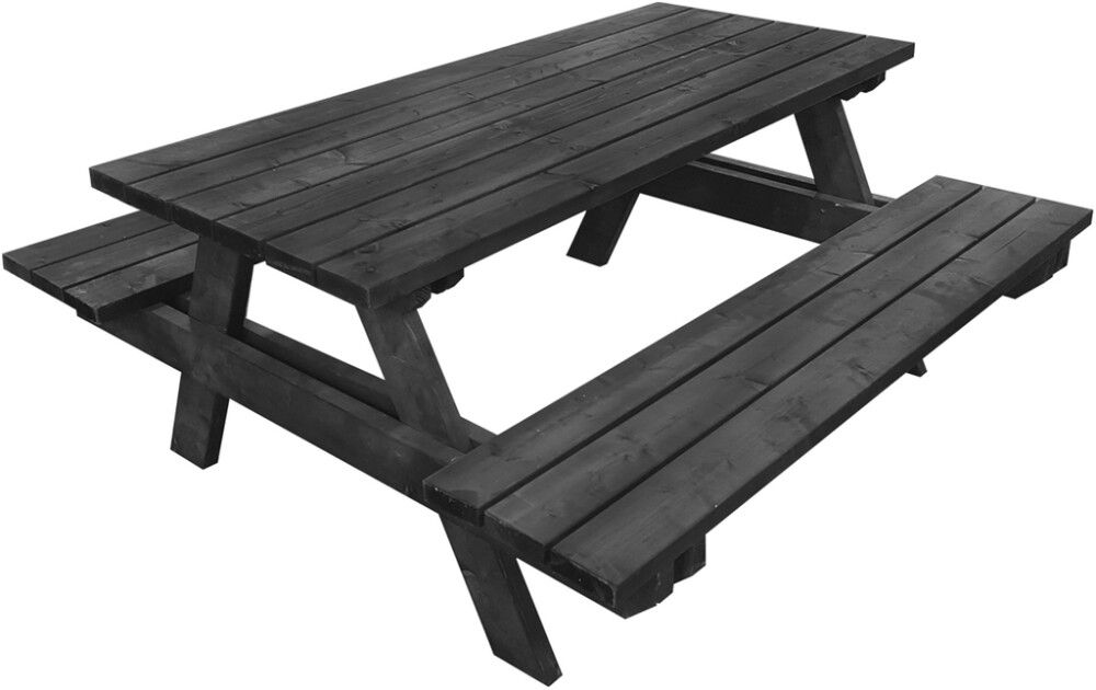 Piknik penkki 76 x 170 x 170 cm grafiitinharmaa