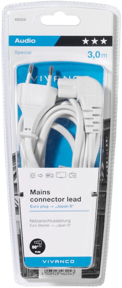 Virtakaapeli Vivanco kulma 3 m