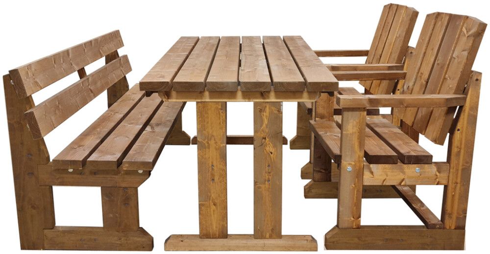 Pihakalusteryhmä Jämäkkä 170 x 74 cm ruskea