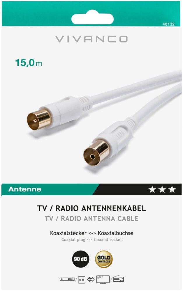 Antennikaapeli Vivanco 15 m