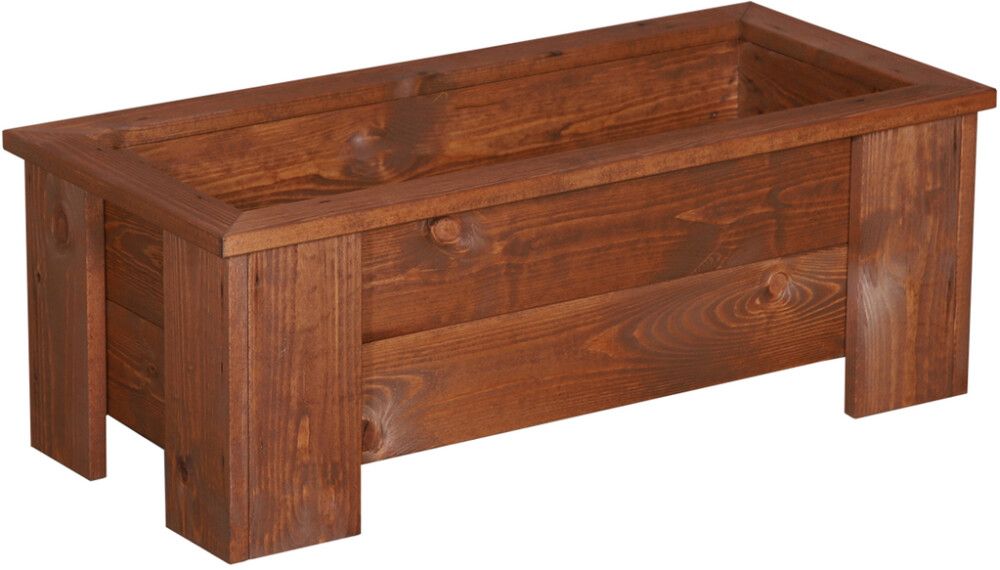 Kukkalaatikko 25 x 70 x 32 cm ruskea