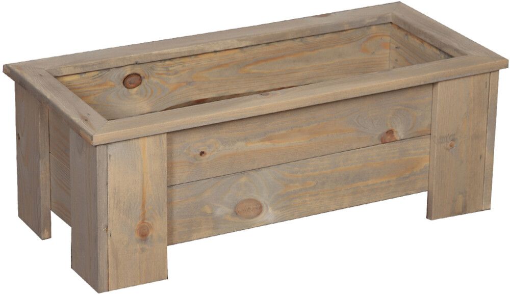 Kukkalaatikko 25 x 70 x 32 cm vaaleanharmaa