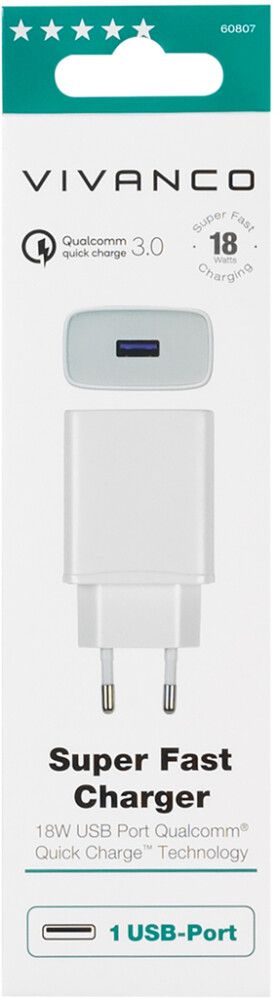 USB Laturi Vivanco Yleiskäyttöön