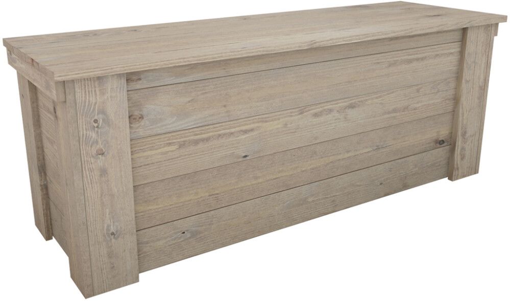 Puuarkku 40 x 45 x 120 cm vaaleanharmaa