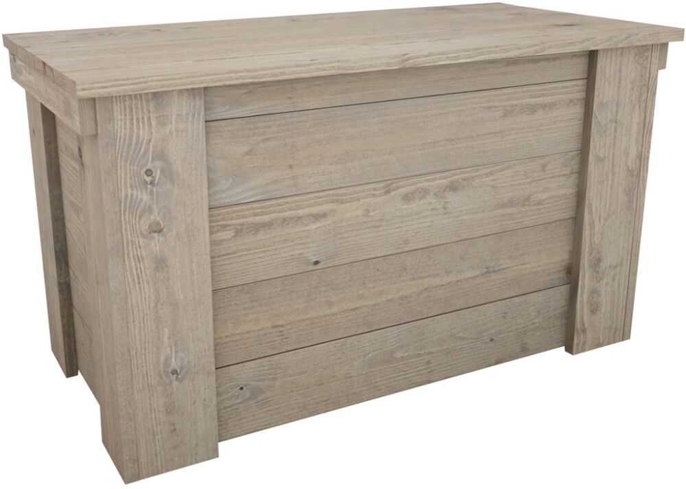 Puuarkku 40 x 45 x 80 cm vaaleanharmaa