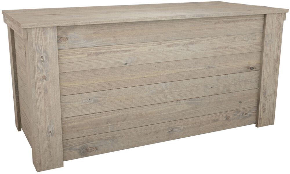 Puuarkku 57 x 61 x 130 cm vaaleanharmaa