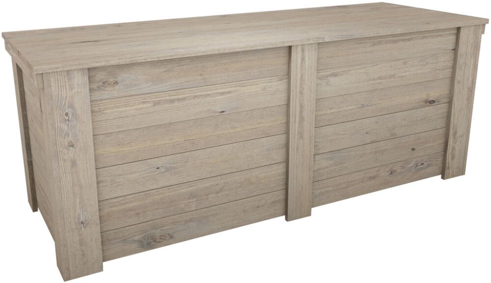 Puuarkku 57 x 61 x 160 cm vaaleanharmaa