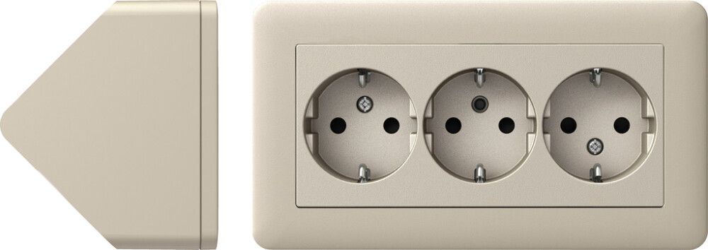 Kulmapistorasia Schneider Electric Exxact 3 -osainen Metalli