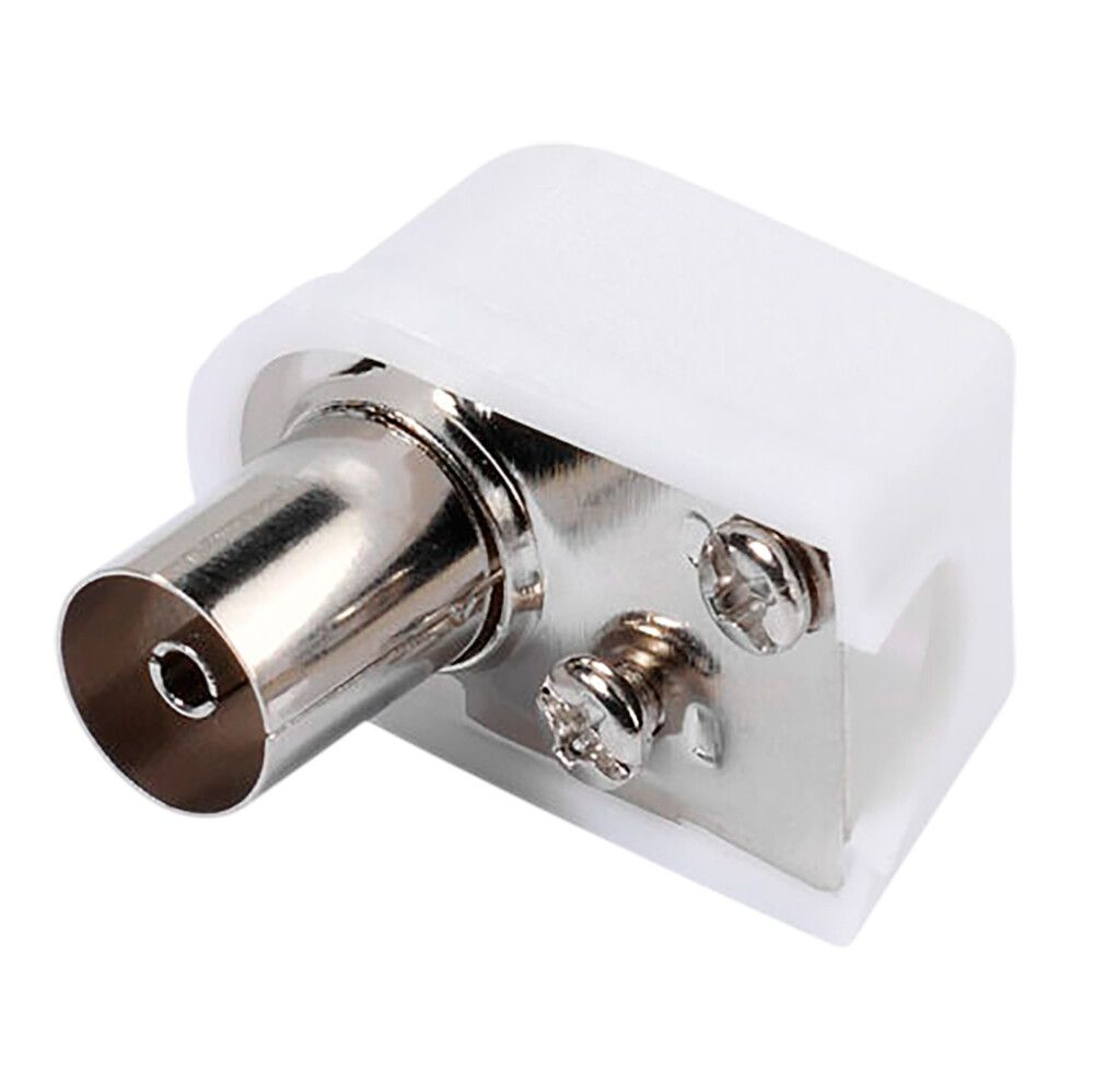 Antenniliitin naaras Vivanco 90° valkoinen