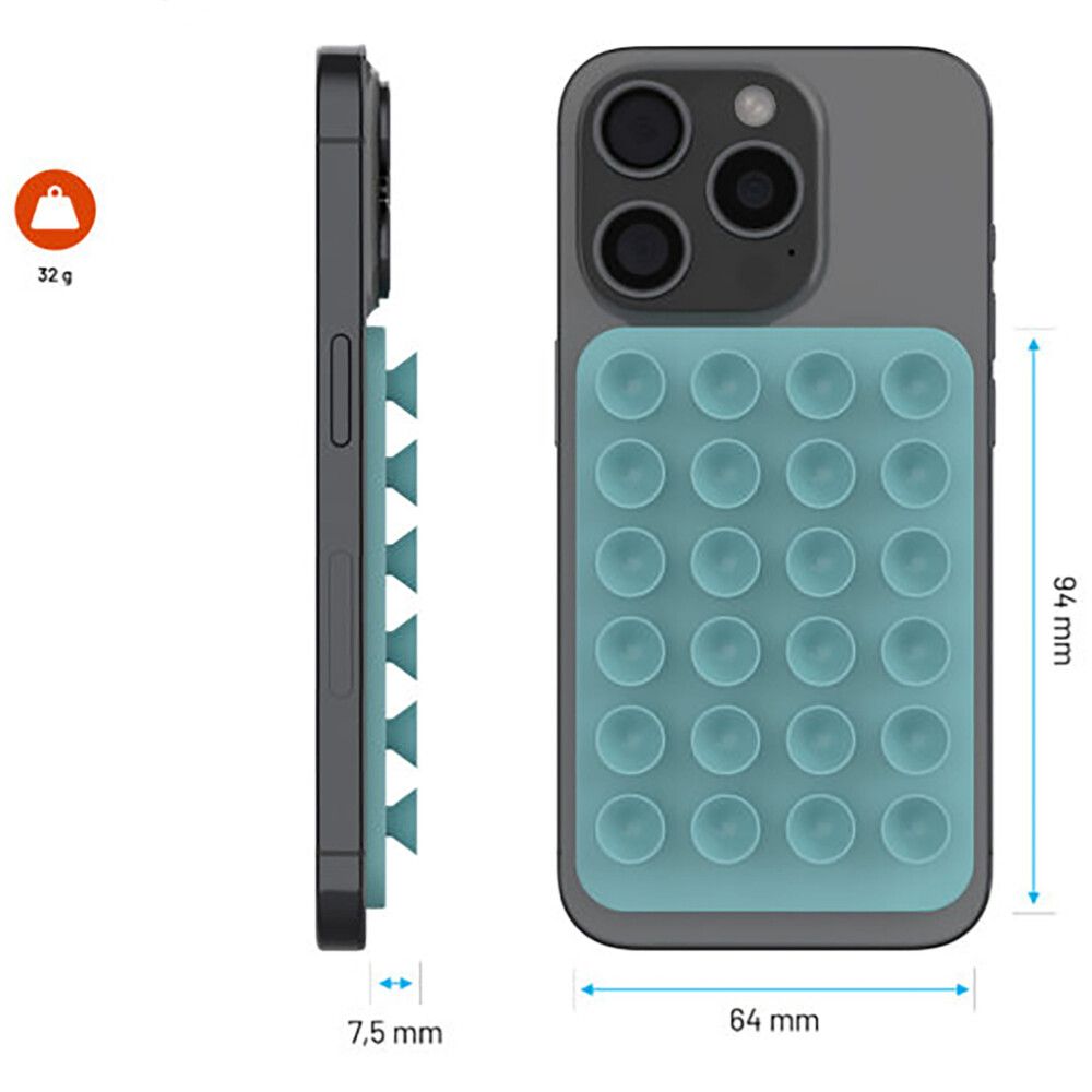 Pidike imukupeilla Fixed MagMate vihreä 6,4 x 9,4 cm
