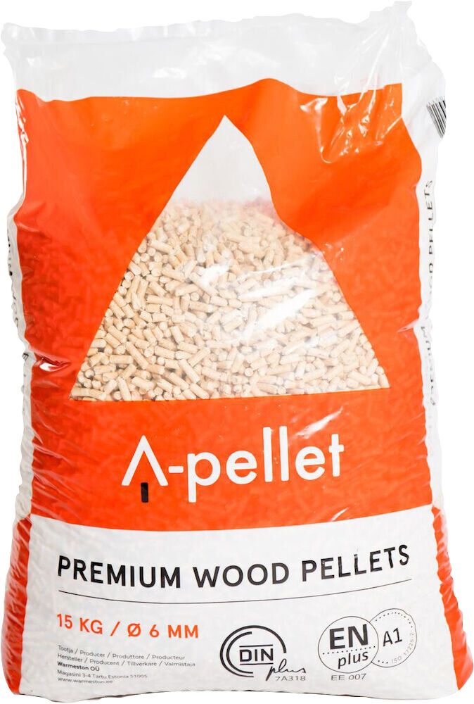 Puupelletti A-pellet Premium 6 mm 15 kg