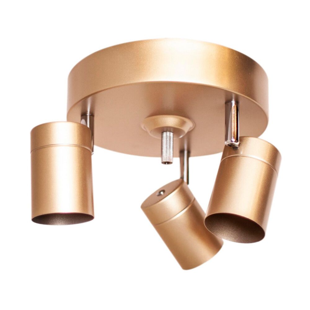 Pyöreä kattospotti Sessak Correct 3-os Kulta/Kromi