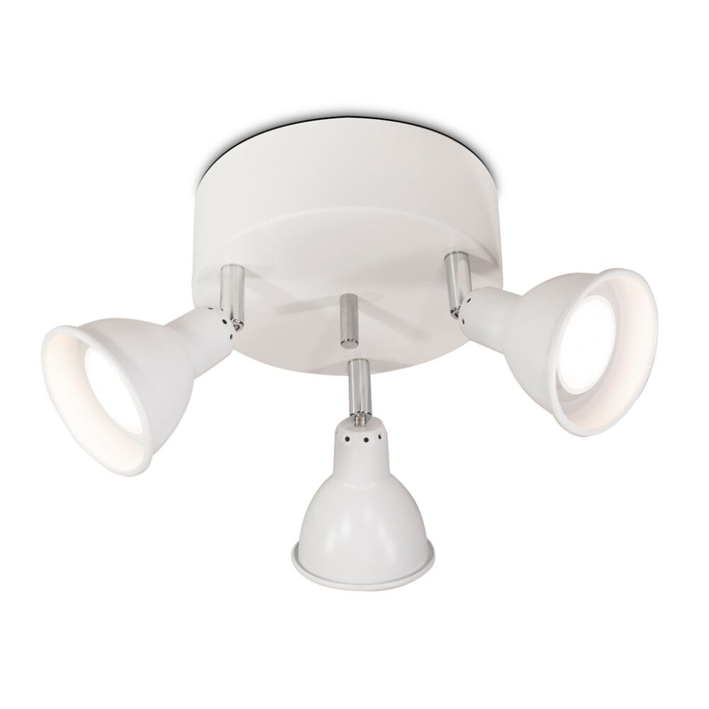 Pyöreä kattospotti Sessak Mario 3-os Valkoinen ∅30 cm