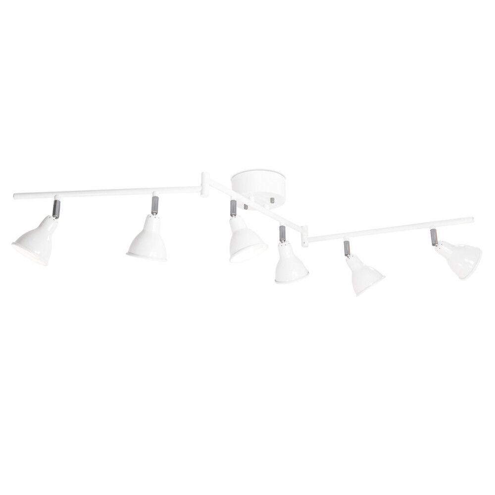 Kattospotti Sessak Mario 6-os Valkoinen/Kromi