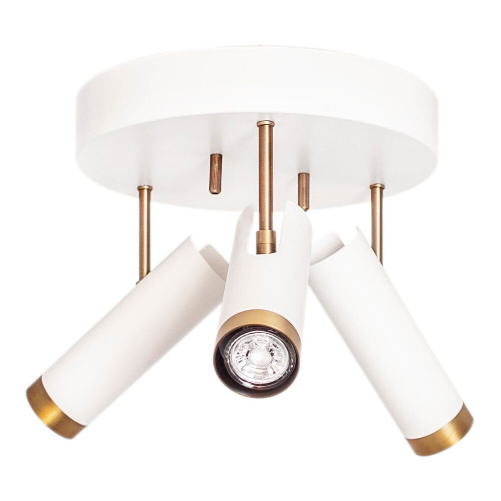 Kattospotti Sessak Puls 3-os Valkoinen/Kulta ∅30 cm