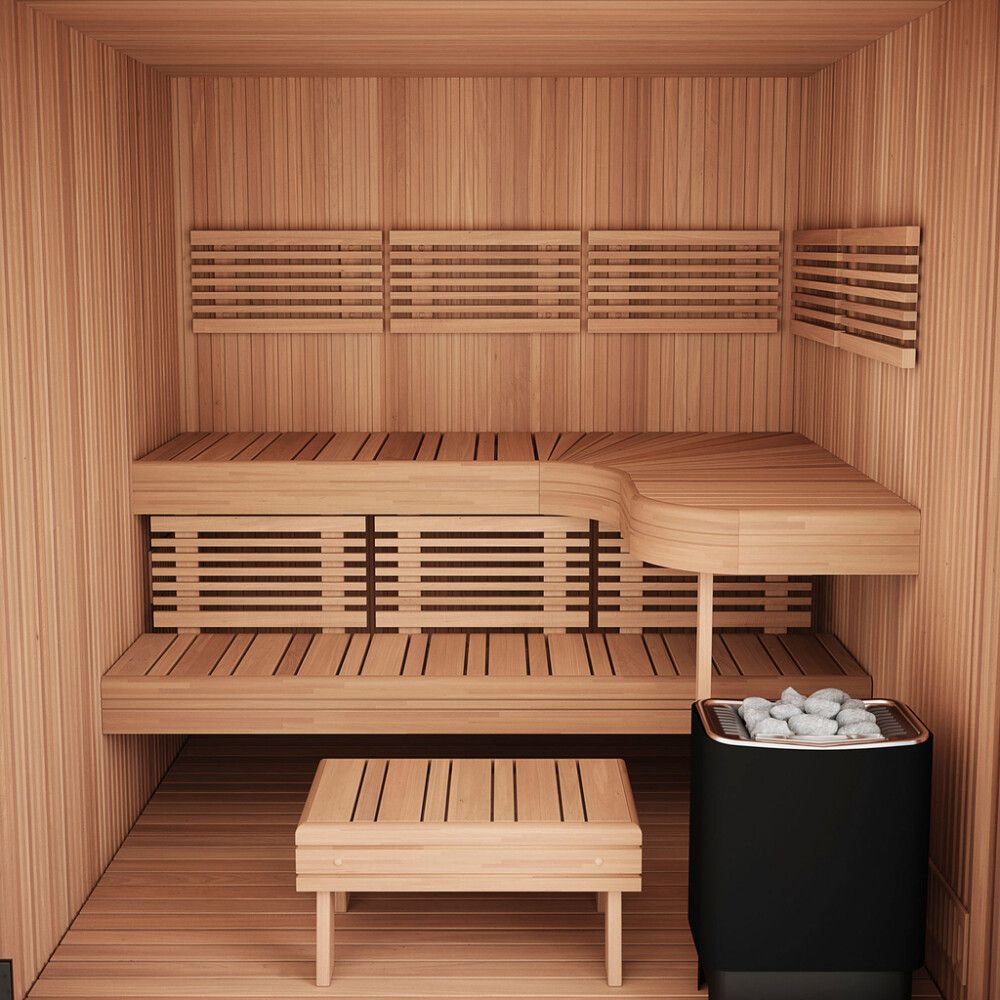 Saunajakkara Thermory lämpökäsitelty haapa 350 x 400 x 700 mm