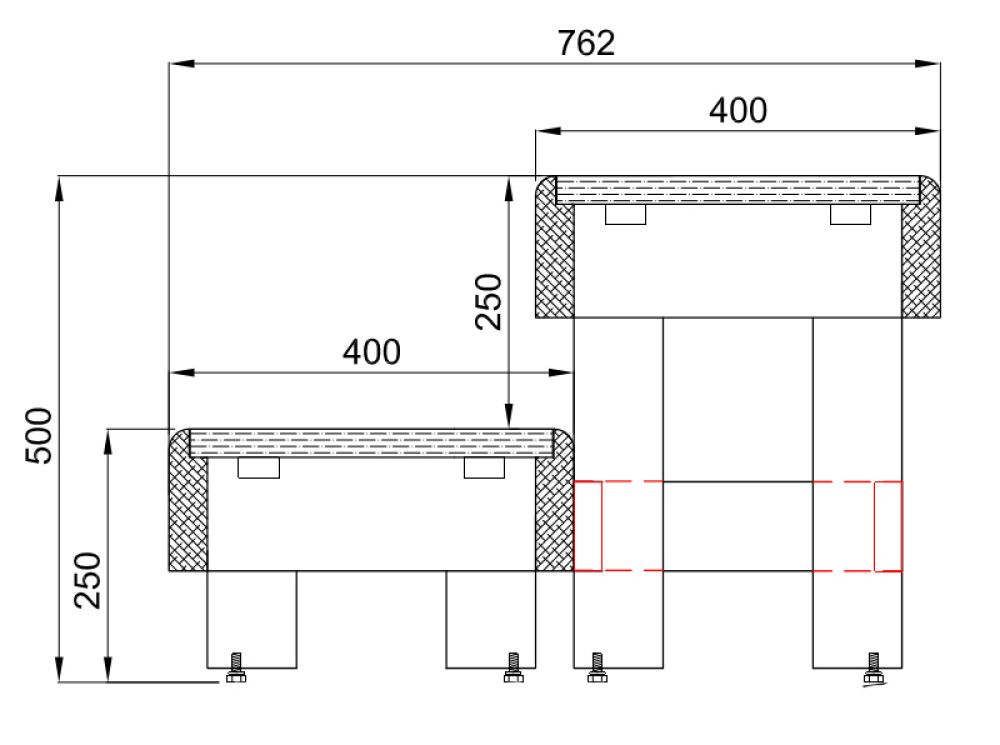 2-askelmainen jakkara Thermory tervaleppä