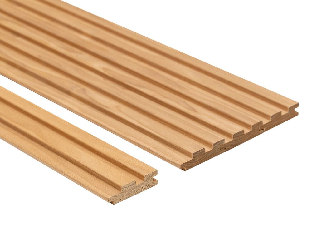 Saunapaneeli KYTE STP lämpöhaapa 15 x 60 mm, eri pituuksia