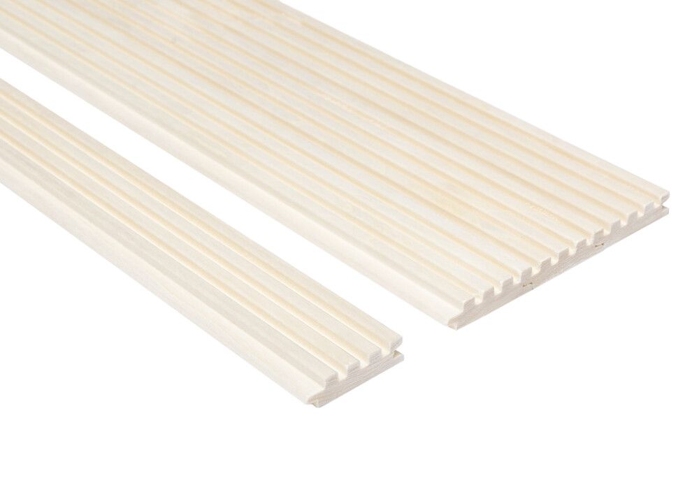 Saunapaneeli Thermory KYTE-S haapa 6 kpl 15 x 60 mm, eri pituuksia