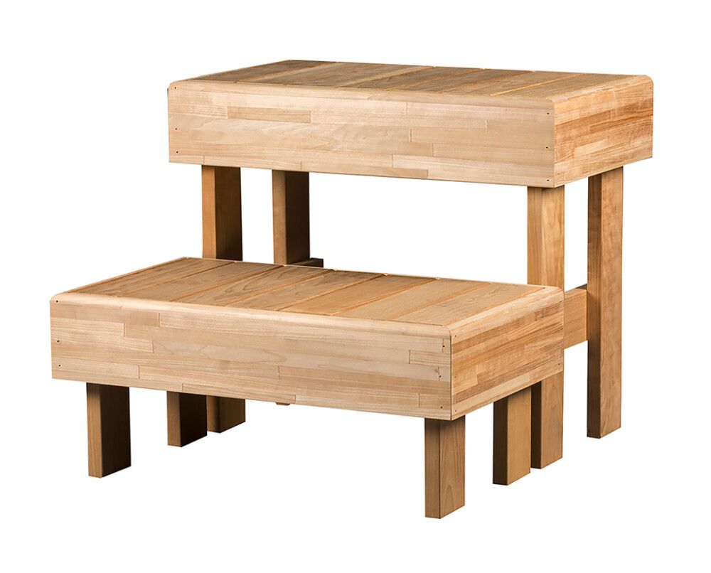 2-askelmainen jakkara Thermory Lämpökäsitelty haapa 140 x 700 x 700 x 500 mm