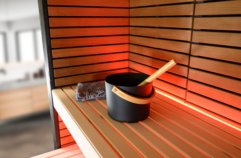 Saunakiulu ja löylykauha Harvia Teräs Musta 4 l