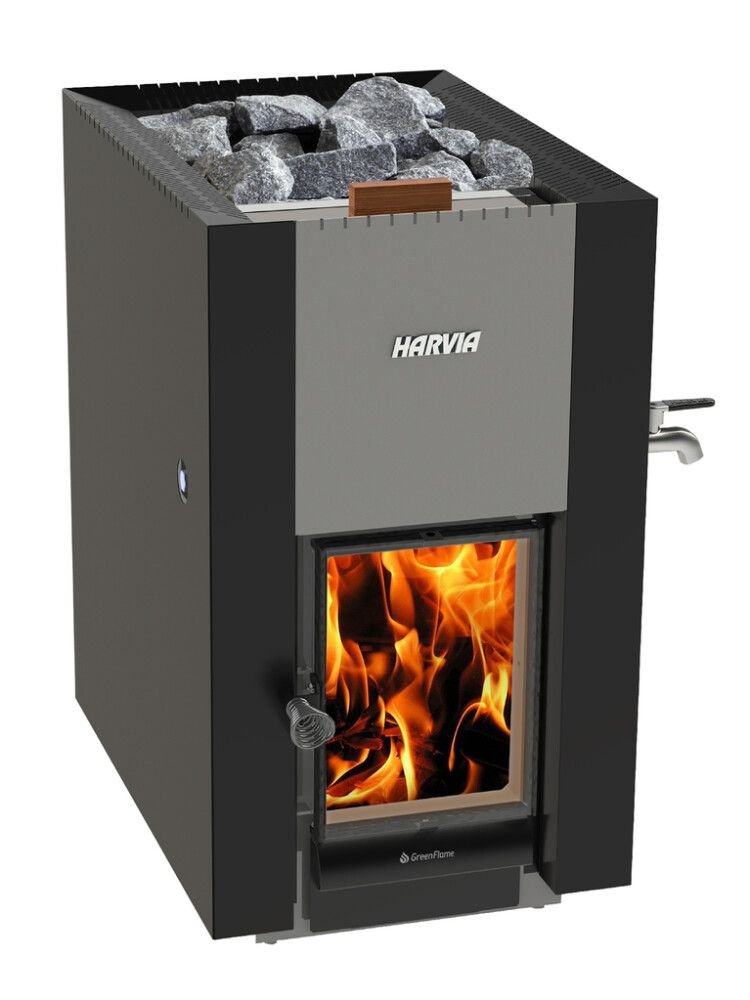 Puukiuas Harvia 22 GreenFlame ES musta