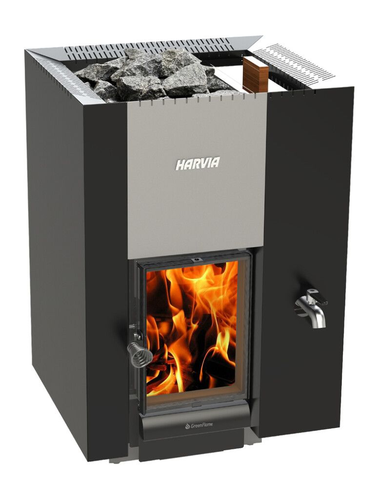 Puukiuas Harvia 22 GreenFlame RS musta