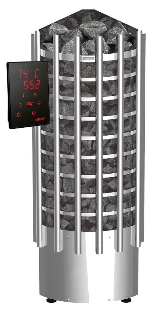 Sähkökiuas Harvia Glow Corner TRC90XE 9,0 kW Steel