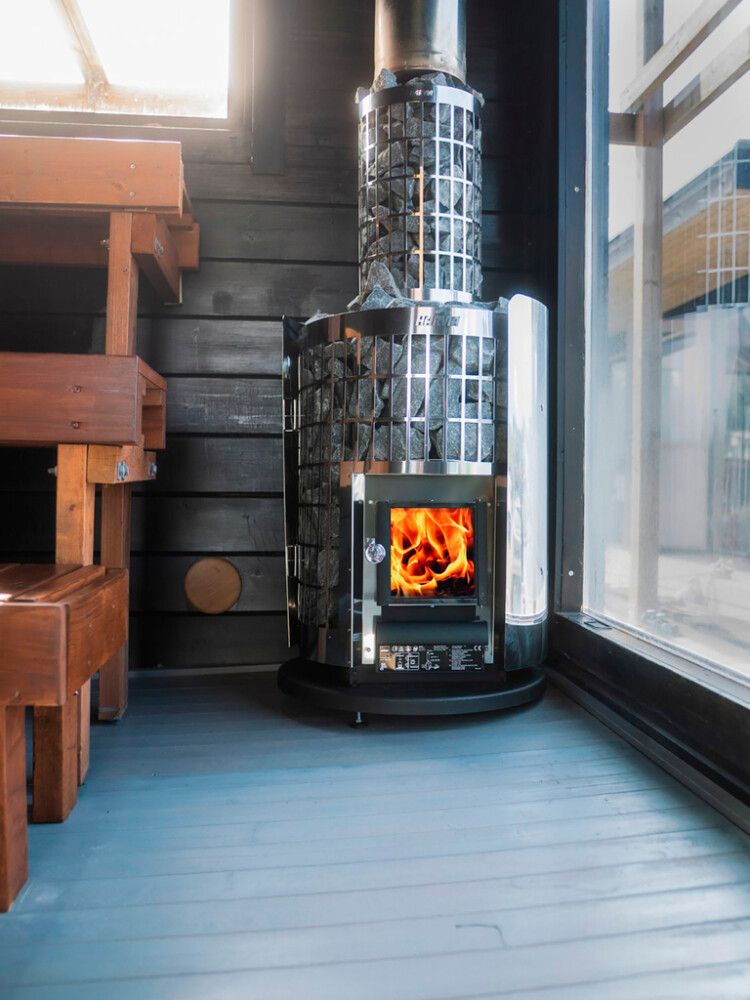 Tulisijan suoja-alusta Harvia musta Ø 62,4 cm