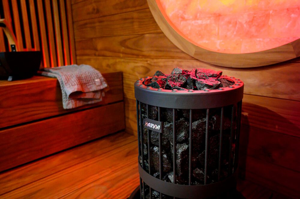 Kiuaskivet Harvia musta vulkaniitti 20 kg Ø 5–10 cm