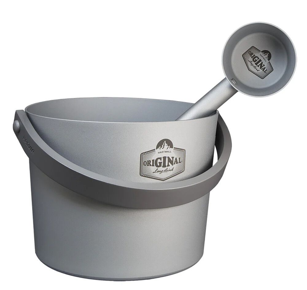 Kiulu ja kauha Harvia x Original Long Drink harmaa