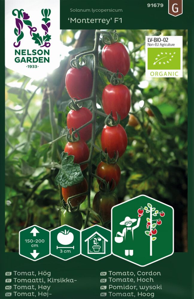 Kirsikkatomaatti Nelson Garden Monterrey Luomu