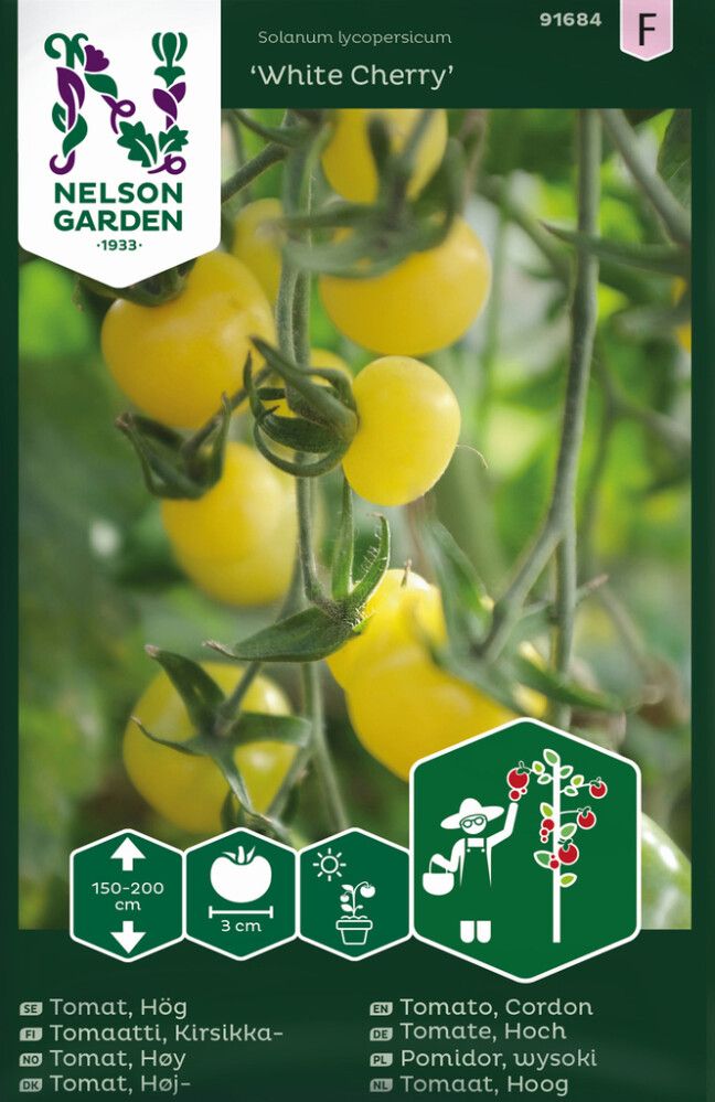 Kirsikkatomaatti Nelson Garden White Cherry