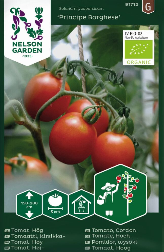Kirsikkatomaatti Nelson Garden Principe Borghese Luomu