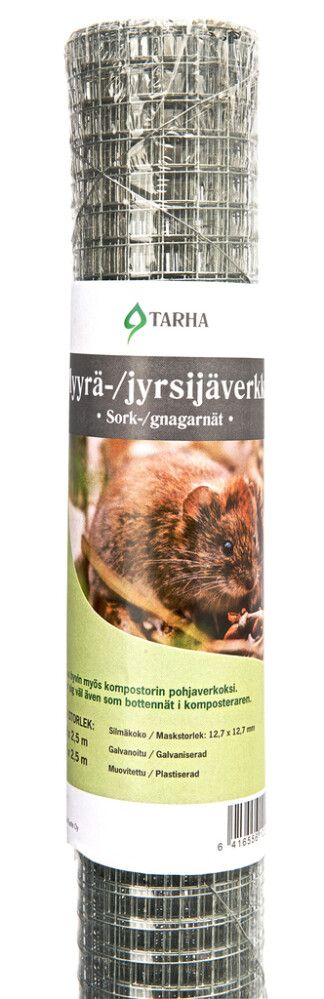 Eläinsuojaverkko 1,2 x 2,5 m galvanoitu