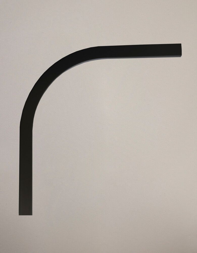 U-kiskon 90° kiskokulma Hasta Musta