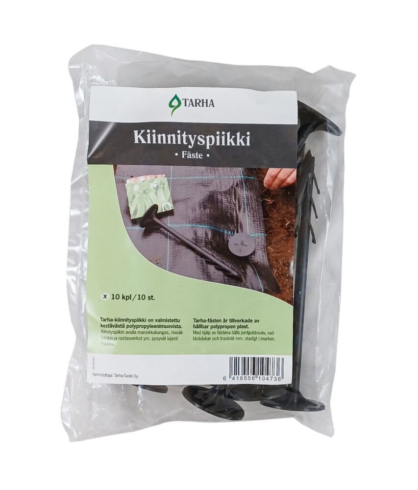 Kiinnityspiikki Tarha musta Ø 5 x 20 cm 10 kpl/pss
