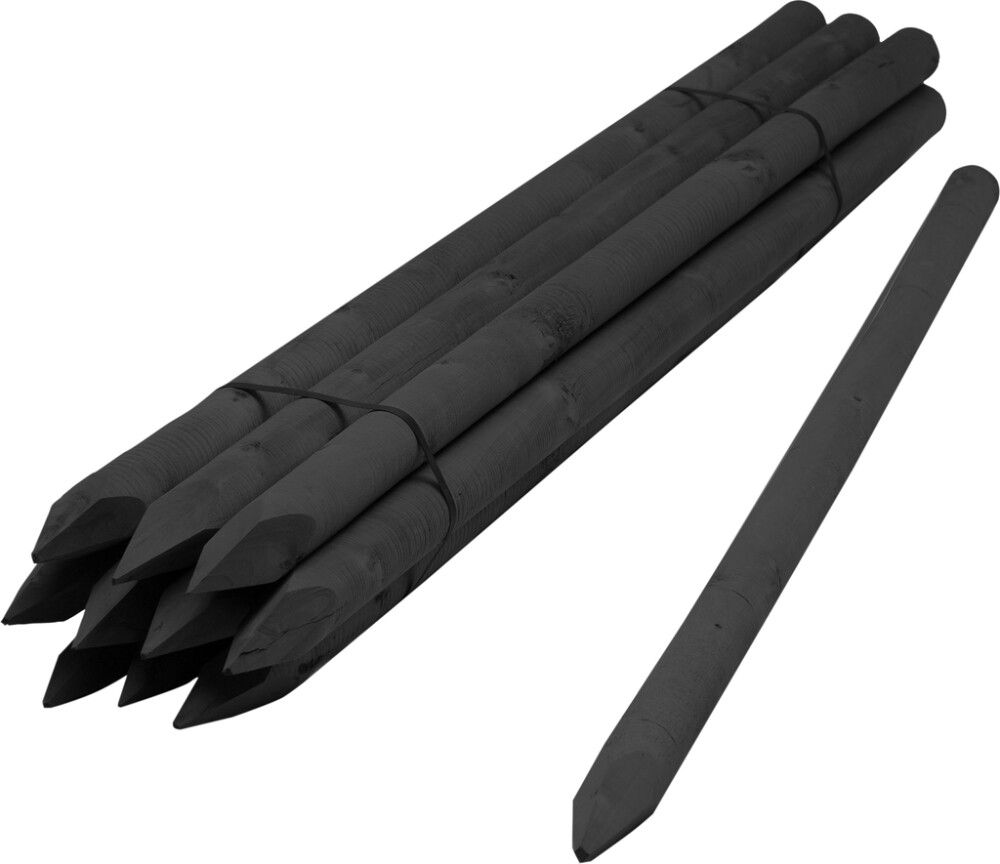 Aitatolppa 50 mm musta 200 cm