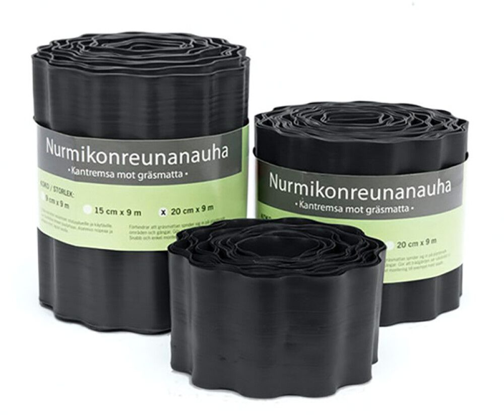 Nurmikonreunanauha 9 x 900 cm musta