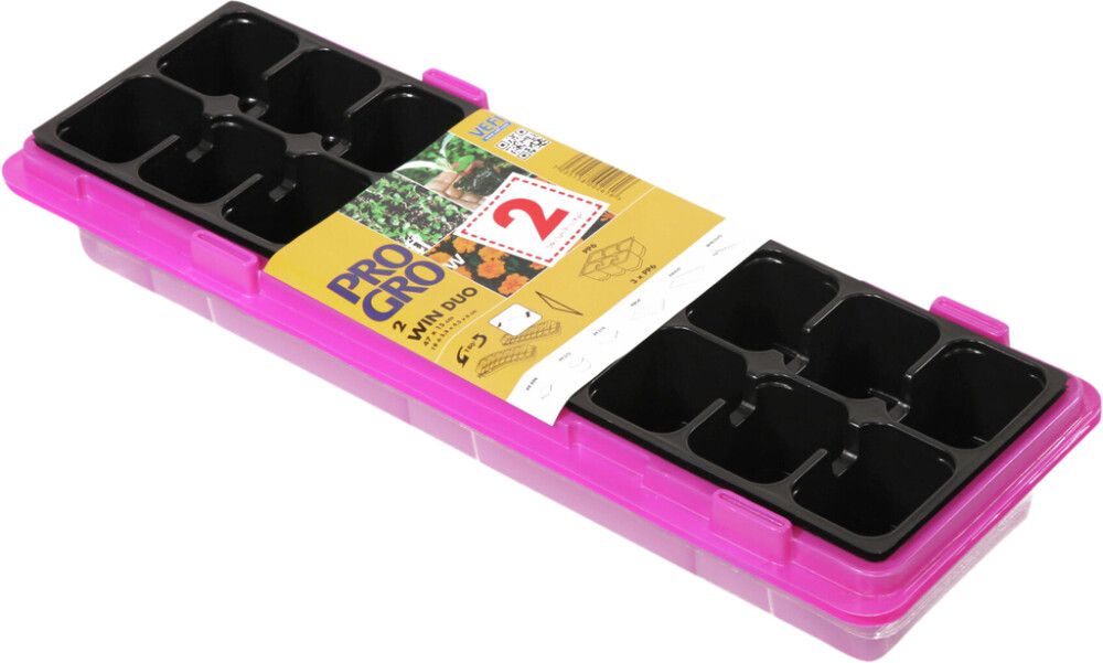 Minikasvihuone Vefi 47 x 16 x 14 cm pinkki 2 kpl