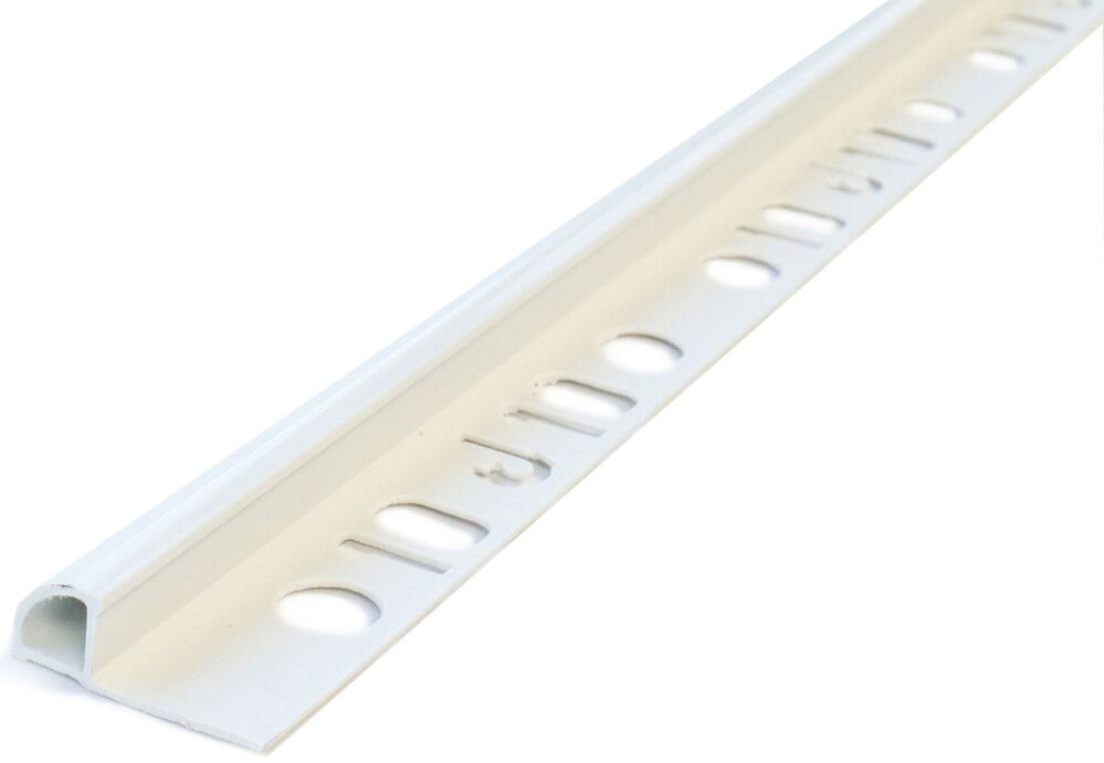 Laattalista Dione 250 cm pvc 10 mm valkoinen