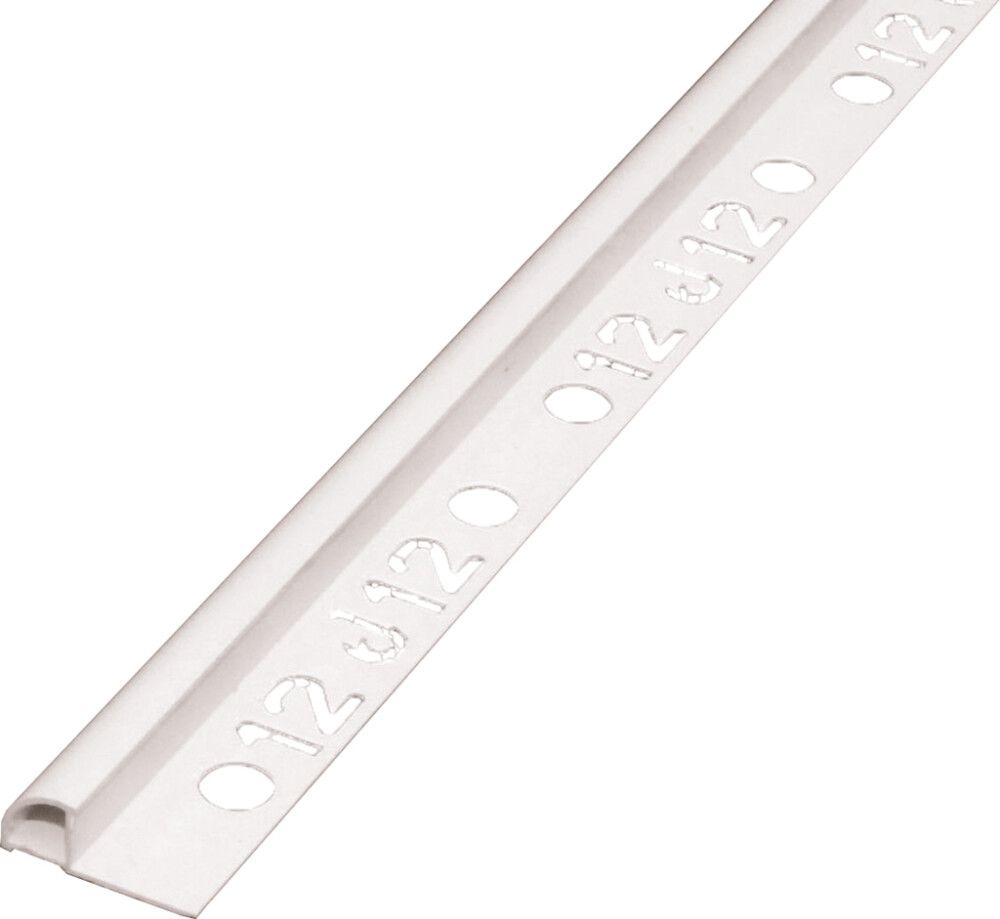 Laattalista Dione 250 cm pvc 10 mm maalarinvalkoinen