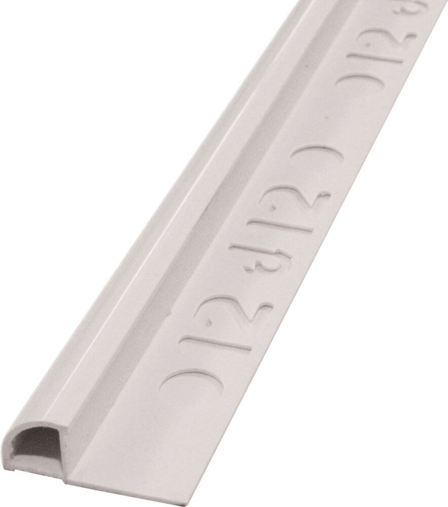 Laattalista Dione 250 cm pvc 12 mm valkoinen