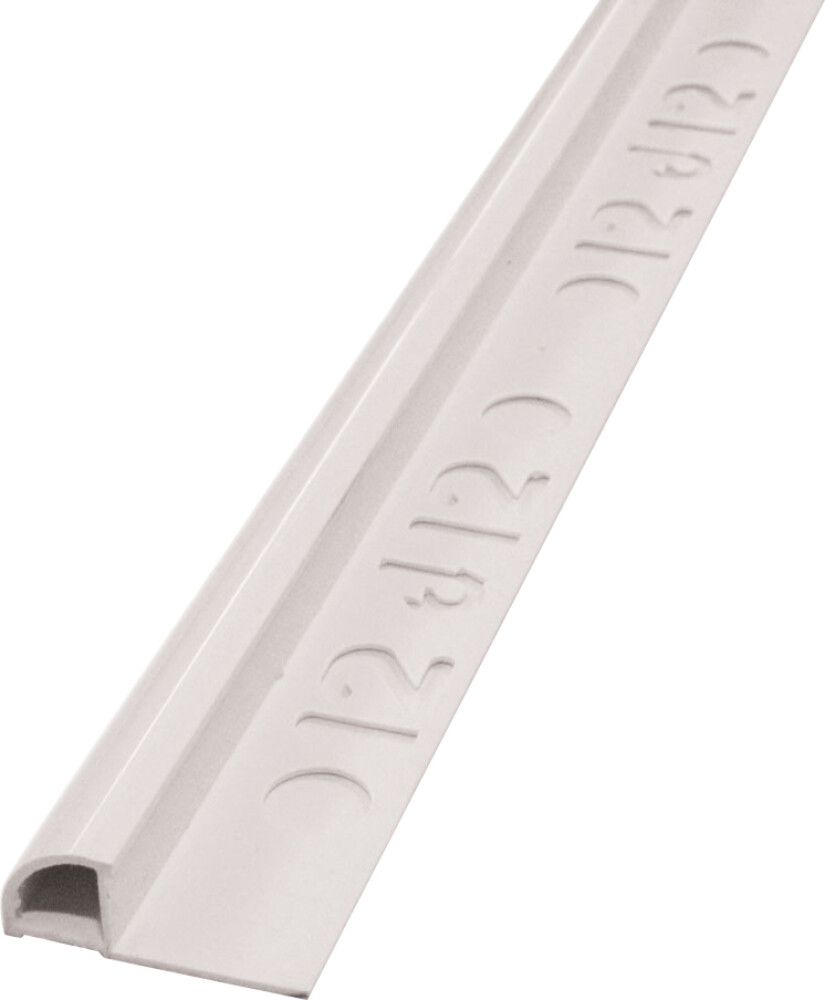 Laattalista Dione 250 cm pvc 12 mm maalarinvalkoinen