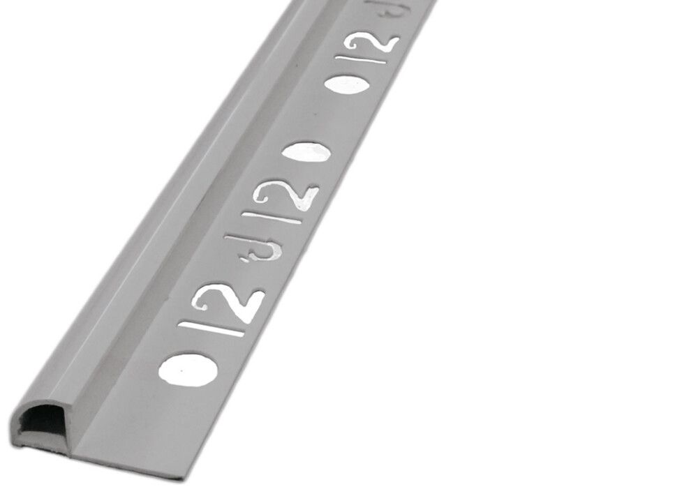 Laattalista Dione 250 cm pvc 12 mm harmaa