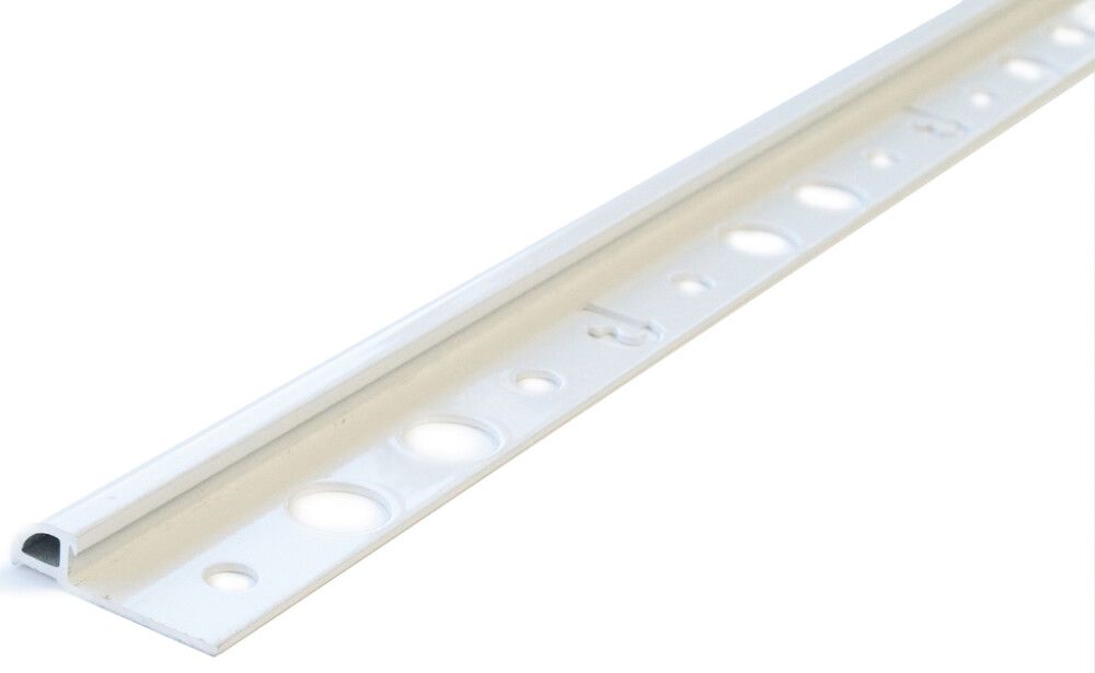 Laattalista Dione 250 cm alumiini 6 mm valkoinen