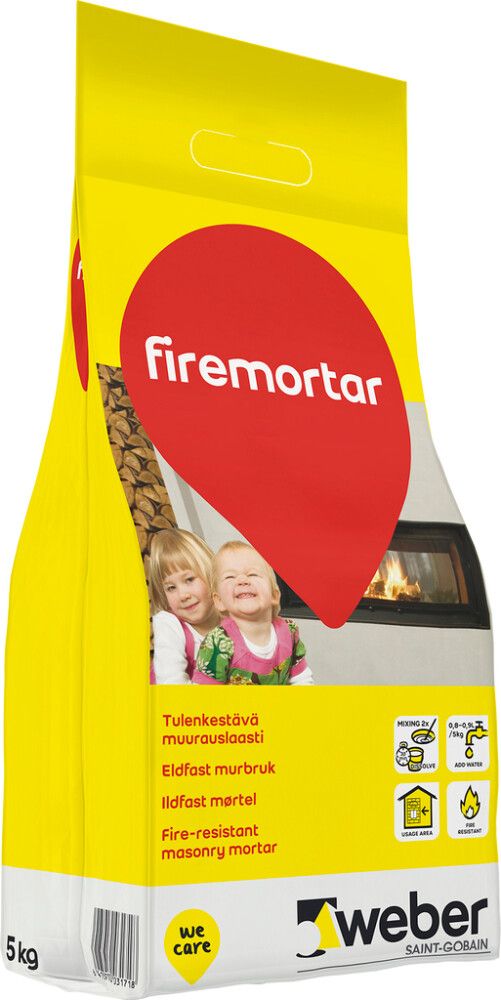 Tulenkestävä Muurauslaasti Weber DIY Firemortar 5kg