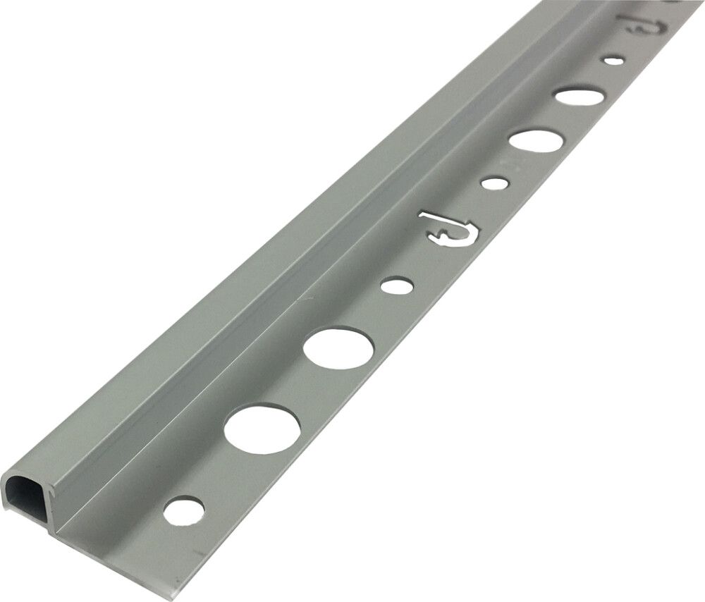 Laattalista Dione 250 cm alumiini 10 mm hopea-anodisoitu