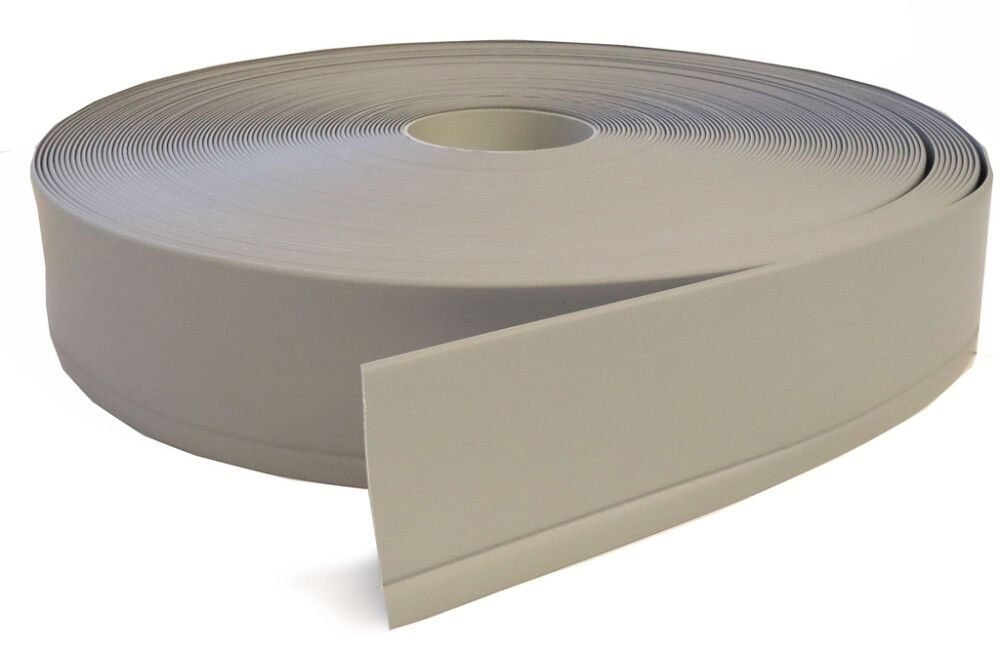 Jalkalista Dione PVC Vaaleanharmaa 60 mm (per metri)