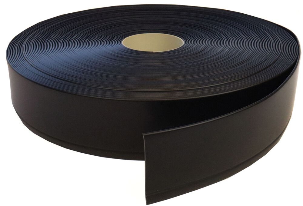 Jalkalista Dione PVC Musta 60 x 11 mm (per metri)